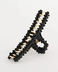 Black Raffia Hair Clip