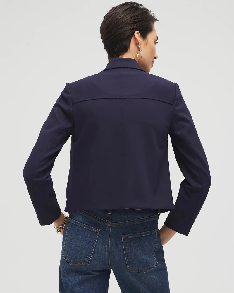 Ponte Cropped Jacket