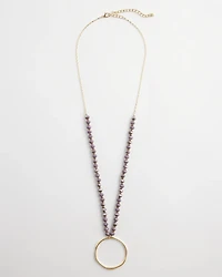 Violet Circle Pendant Necklace