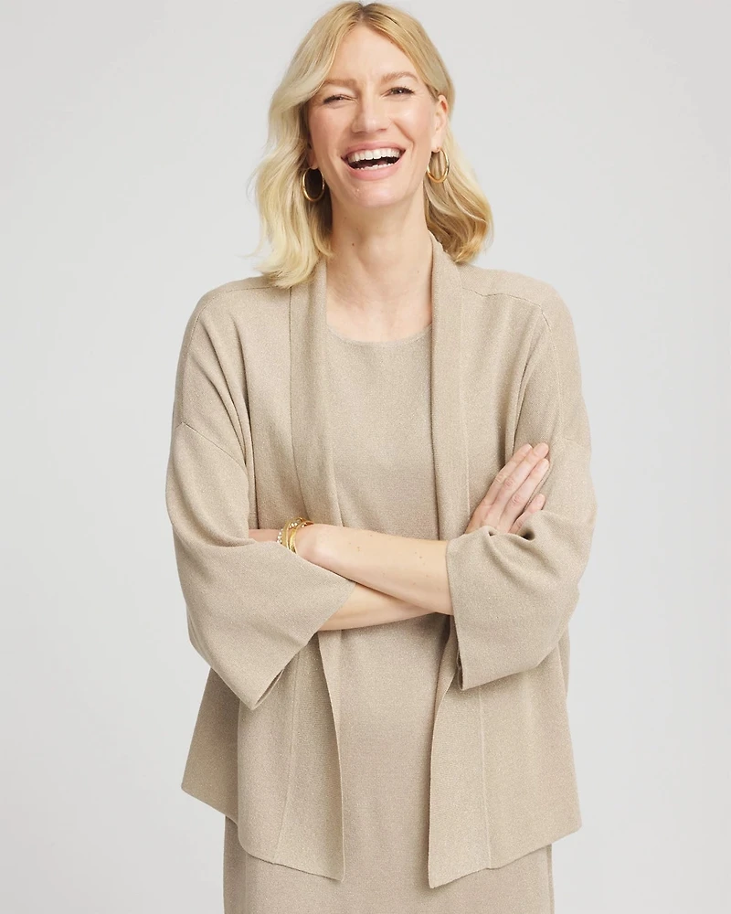 Travelers™ Collection Metallic Knit Cardigan