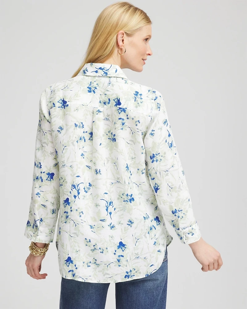 No Iron™ Floral Linen Shirt