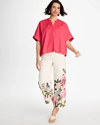 Poplin Popover Dolman Top