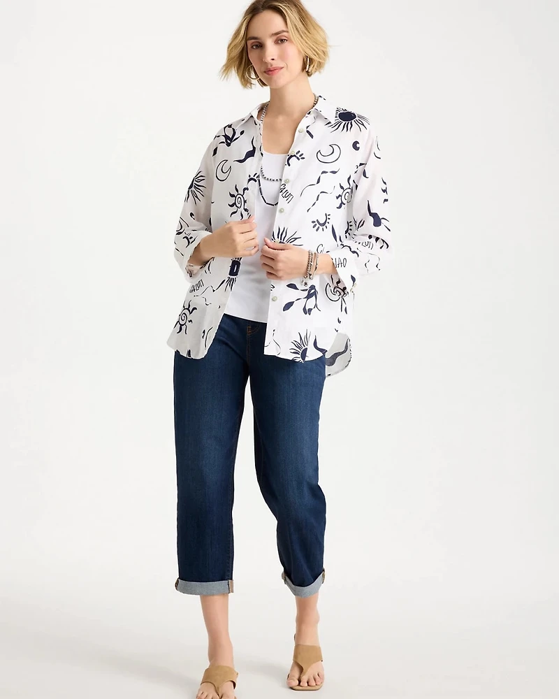 No Iron Linen Beach Shirt