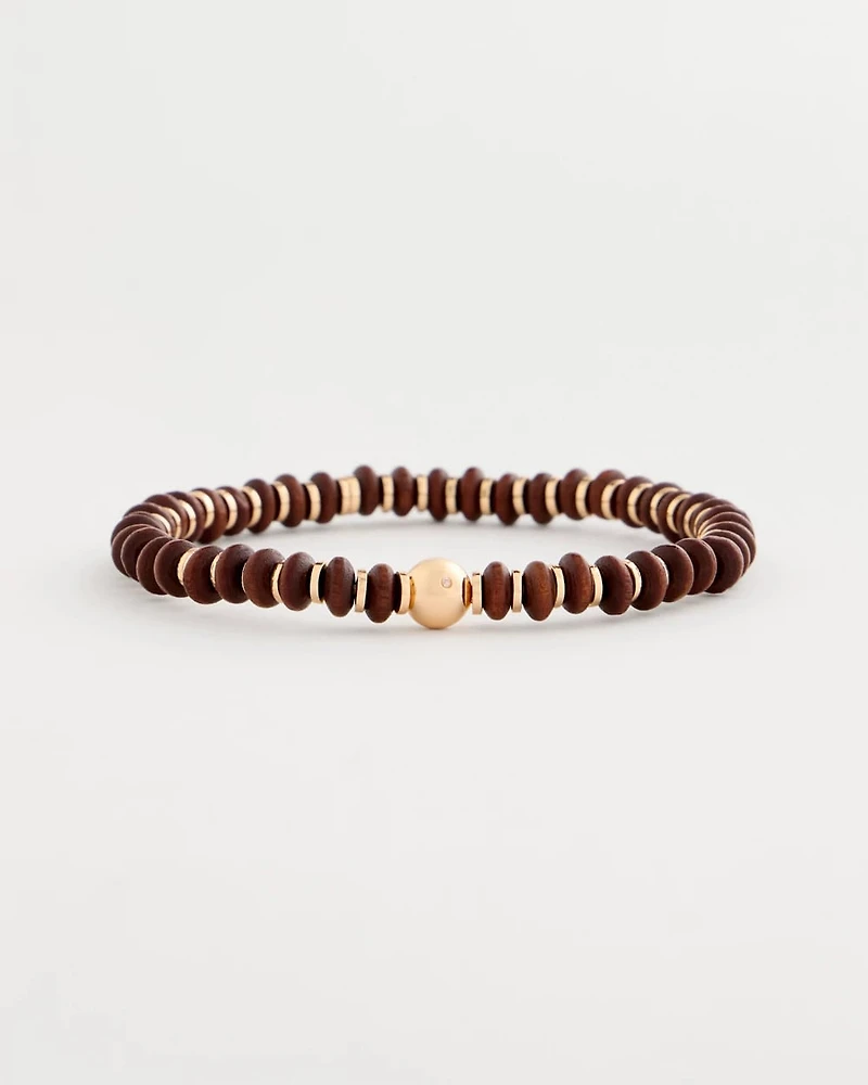 Wooden Charm Stretch Bracelet
