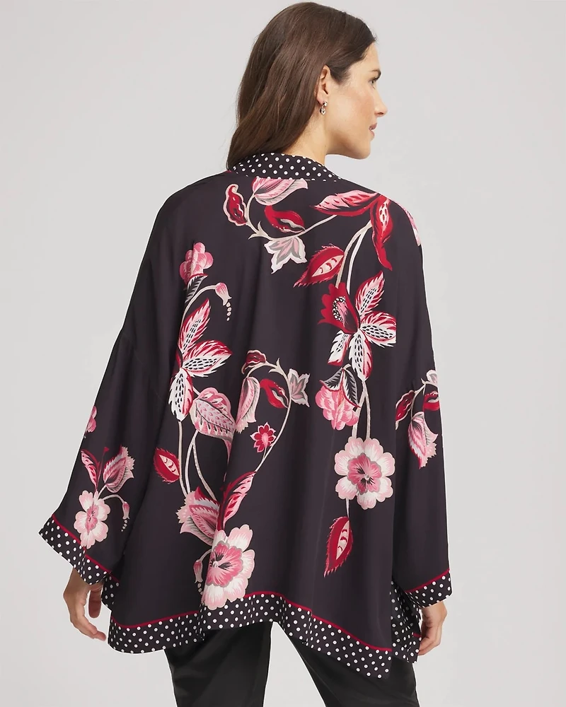 Short Floral Kimono