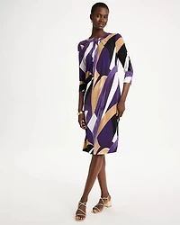 Travelers™ Knit Printed Twist-Front Dress