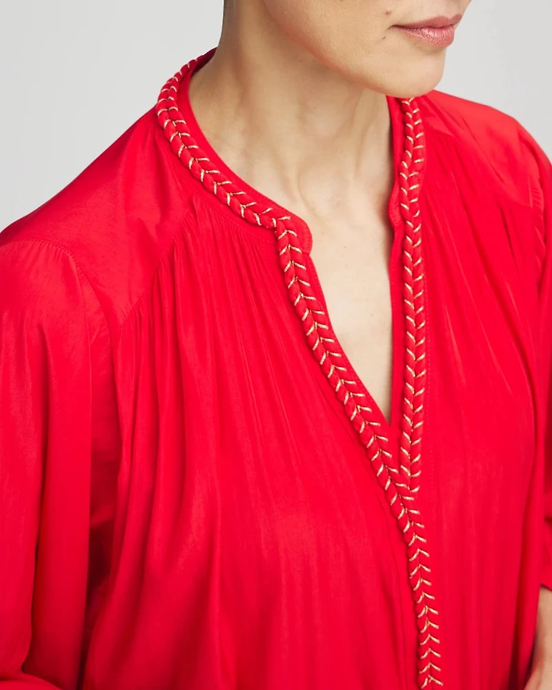 Braided Batwing Blouse