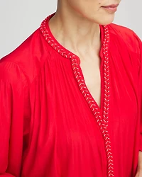 Braided Batwing Blouse