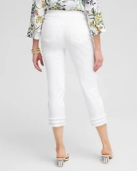 No Stain 21" Triple Fray Pull-on Capris