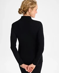 Ella Button Cuff Turtleneck Sweater