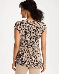 Travelers™ Side-Tie Spotted Print Top