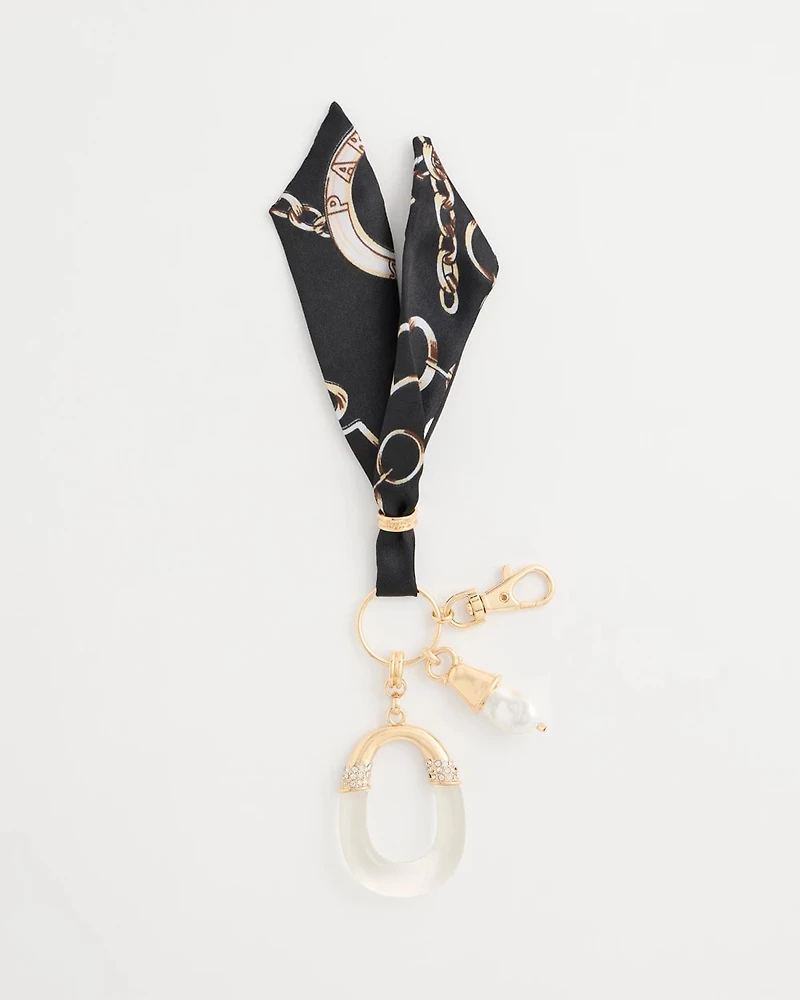 Satin Scarf Bag Charm Key Chain