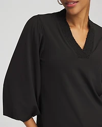 Dramatic Elbow-Sleeve Top