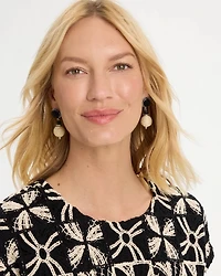 Neutral Wrapped Drop Earrings