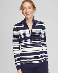 Zenergy® Luxe Cashmere-Blend Half Zip Top