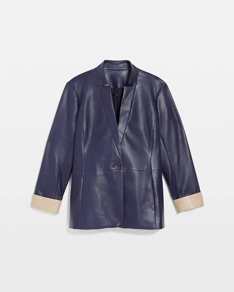 Buttery-Soft Faux Leather Peplum Jacket