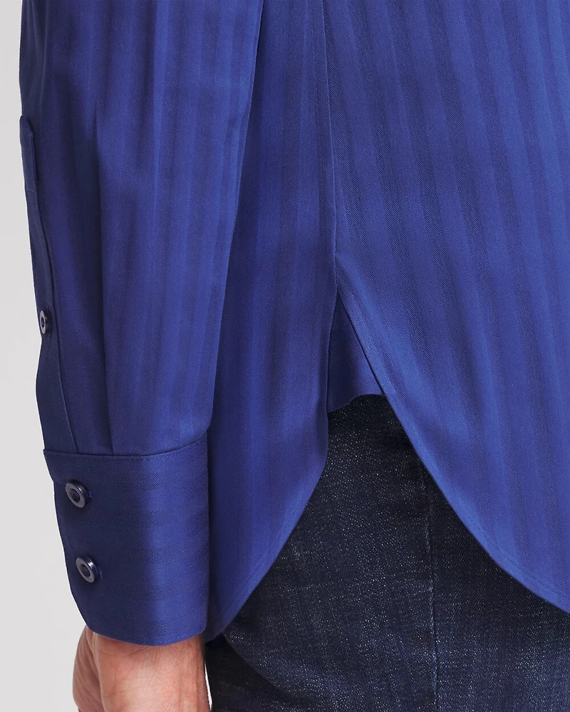 No Iron™ Cool Stripe Jacquard Shirt