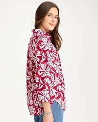 No Iron Stretch Palm Print Shirt