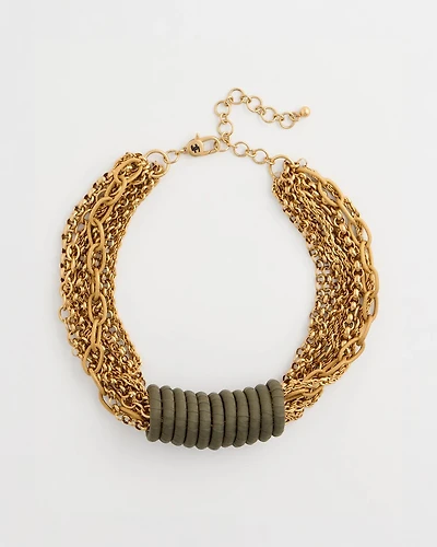 Wrapped Rings Link Chain Necklace