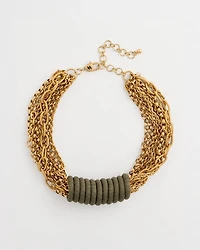 Wrapped Rings Link Chain Necklace