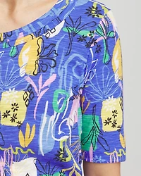 Abstract Scoop Neck Tee