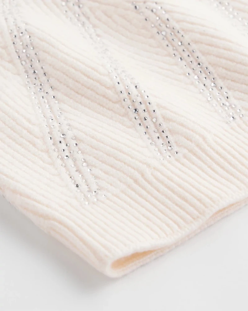 Embellished Striped Hat