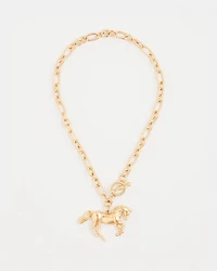 Horse Pendant Toggle Necklace