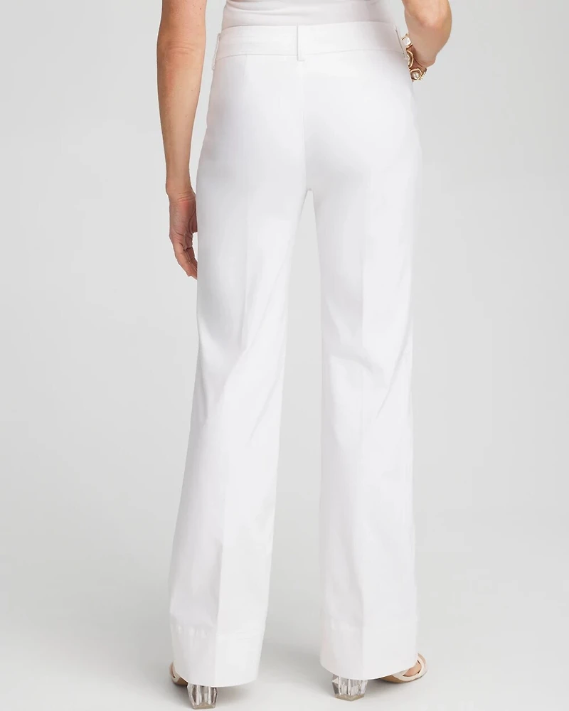 Trapunto Wide Leg Pants