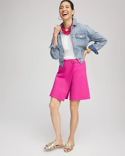 Brigitte™ Pull-On Asymmetrical Wrap Skort