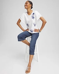 Ocean Motif Pullover Sweater