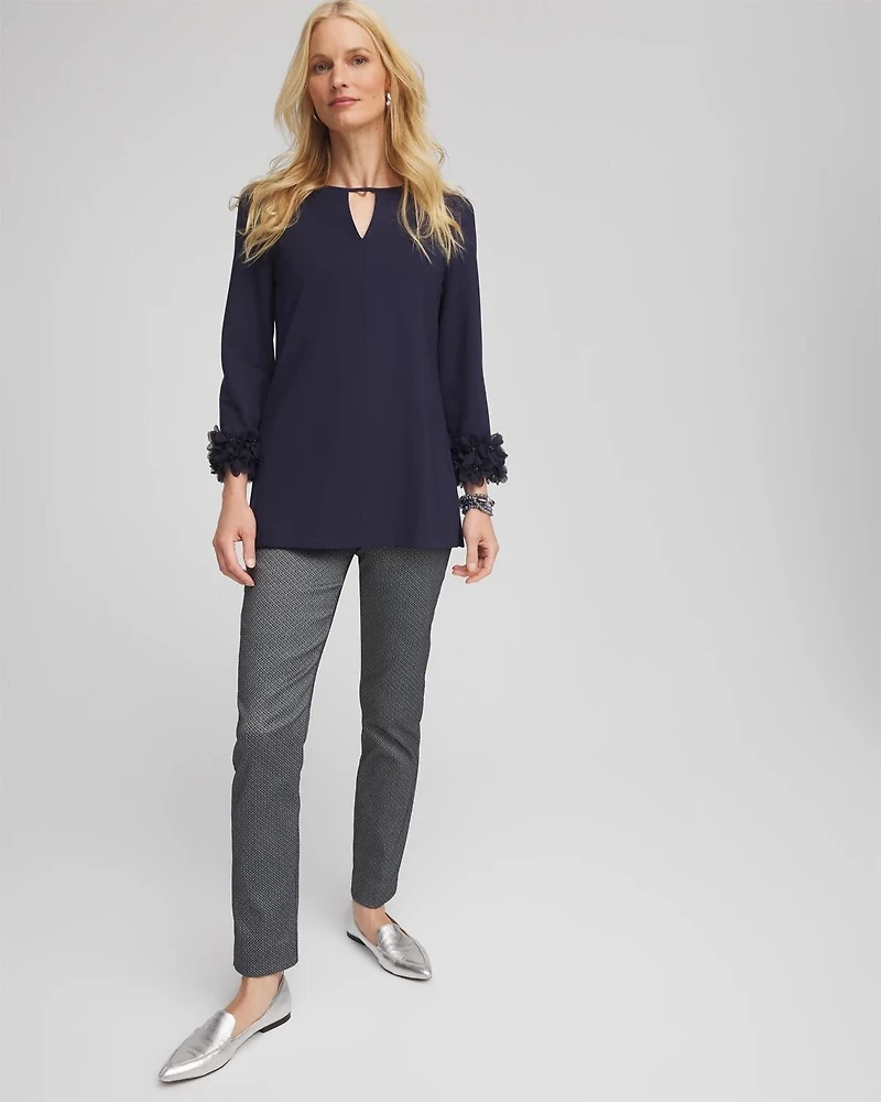 Brigitte Diamond Print Slim Ankle Pants
