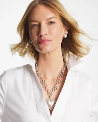 Heart Twice As Nice Pendant Necklace