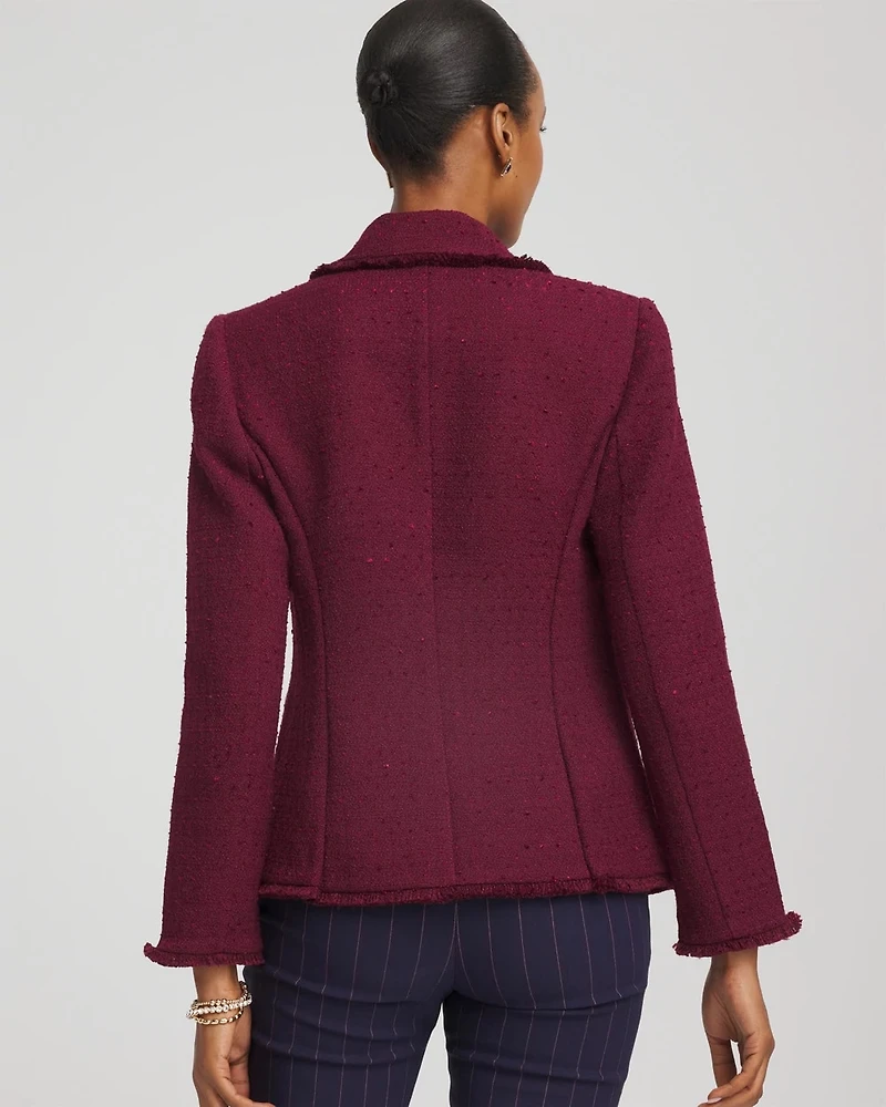 Tweed Fringe Blazer