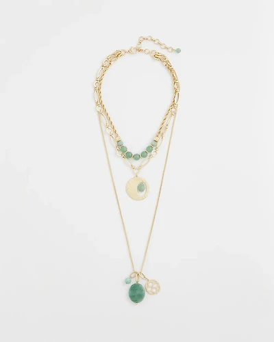 Convertible Triple-Strand Pendant Necklace