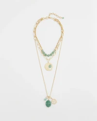Convertible Triple-Strand Pendant Necklace