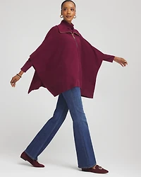 Cashmere-Blend Pullover Sweater Poncho