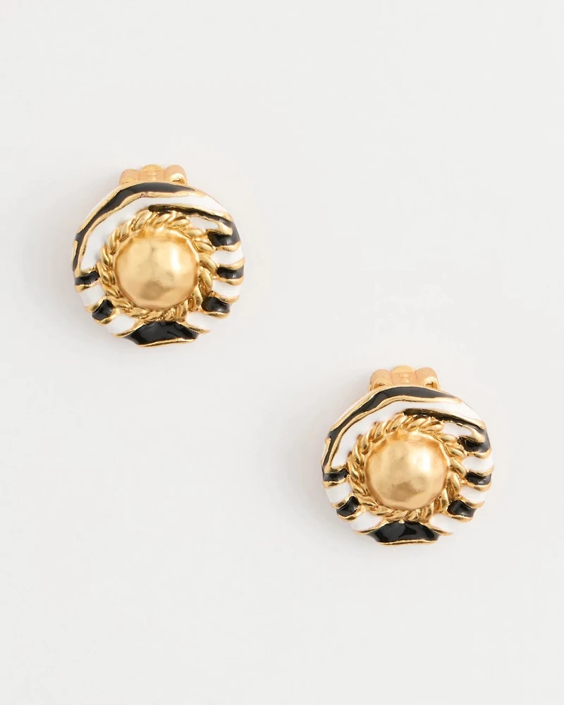 Zebra Clip-On Earrings