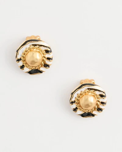 Zebra Clip-On Earrings