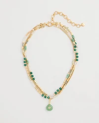 Aventurine Stone Pendant Necklace