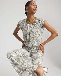 Travelers™ Abstract Leaf Print Knit Top