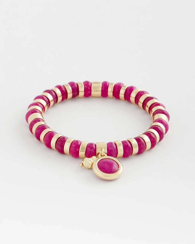 Jade Stone Stretch Bracelet