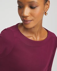 Stretch Cotton Boatneck Tunic