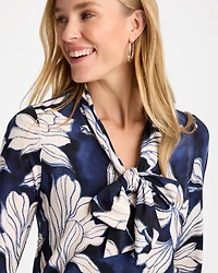 Floral Tie-Neck Tunic
