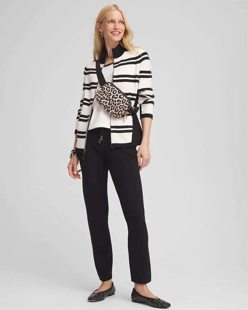 Zenergy® Luxe Cashmere Blend Striped Cardigan