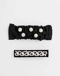 Set of Two Jeweled Barrettes