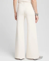 Petite High Rise Wide Leg Ponte Pants