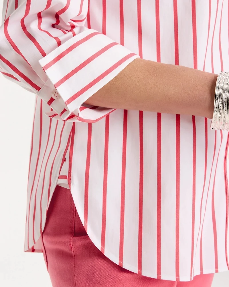 No Iron Stretch Striped Shirt