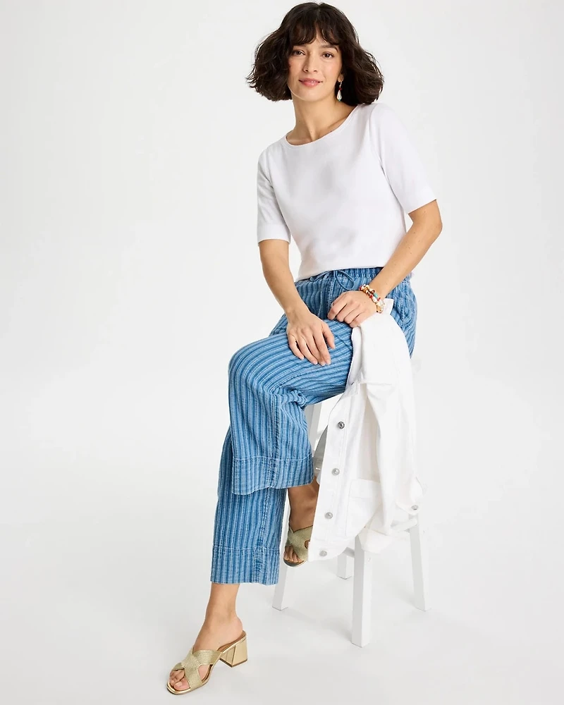 Pima Elbow Sleeve Tee