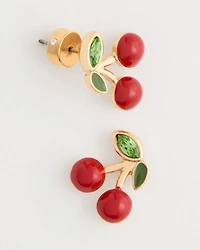 Red Cherry Stud Earrings