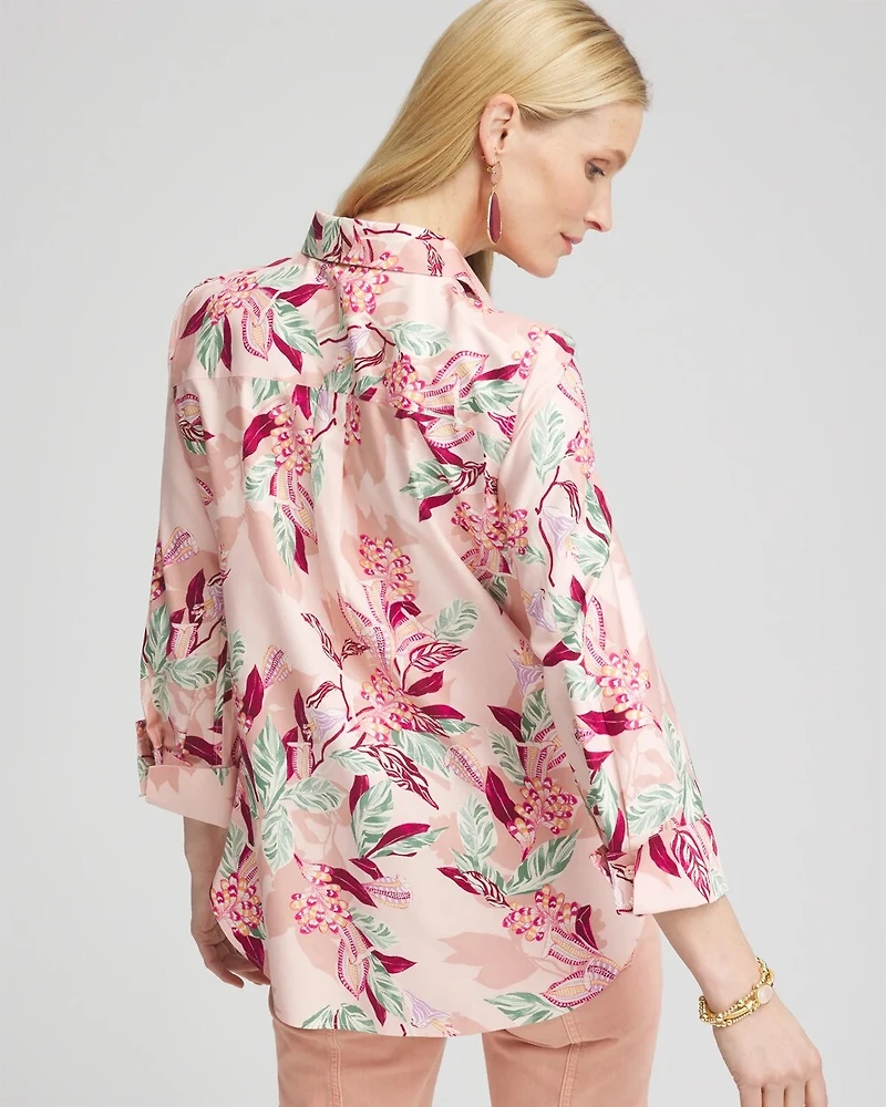 No Iron™ Sateen Floral Shirt